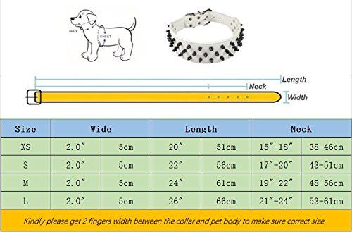 Dogs Kingdom Leather Black Spiked Studded Dog Collar 2" Wide, 31 Spikes 52 Studdeds Pit Bull, Boxer Collar - Image 2