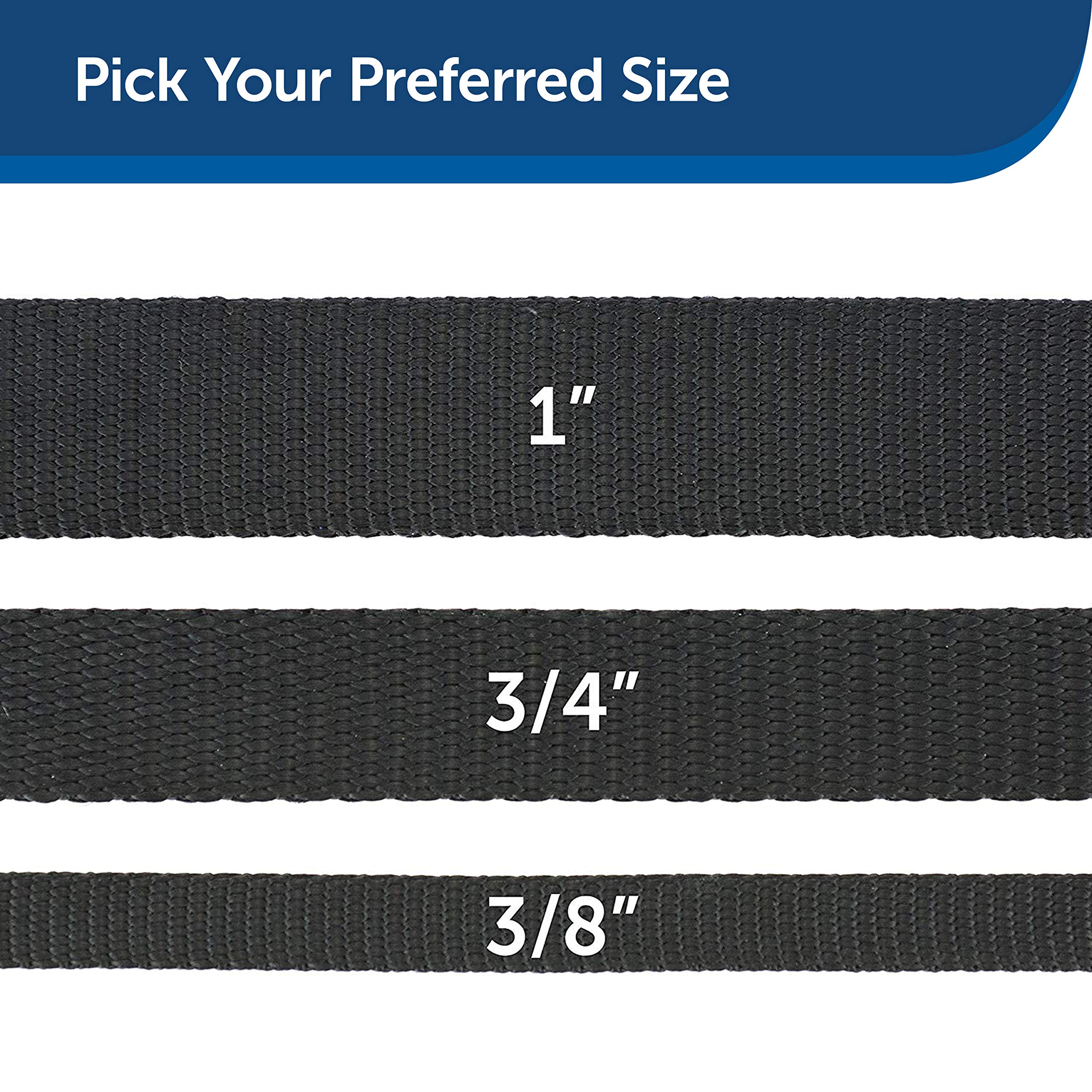 PetSafe Nylon Dog Leash ? Strong, Durable, Traditional Style Leash with Easy to Use Bolt Snap for Small, Medium and Large Dogs ? 3/4" x 4', Black - Image 3