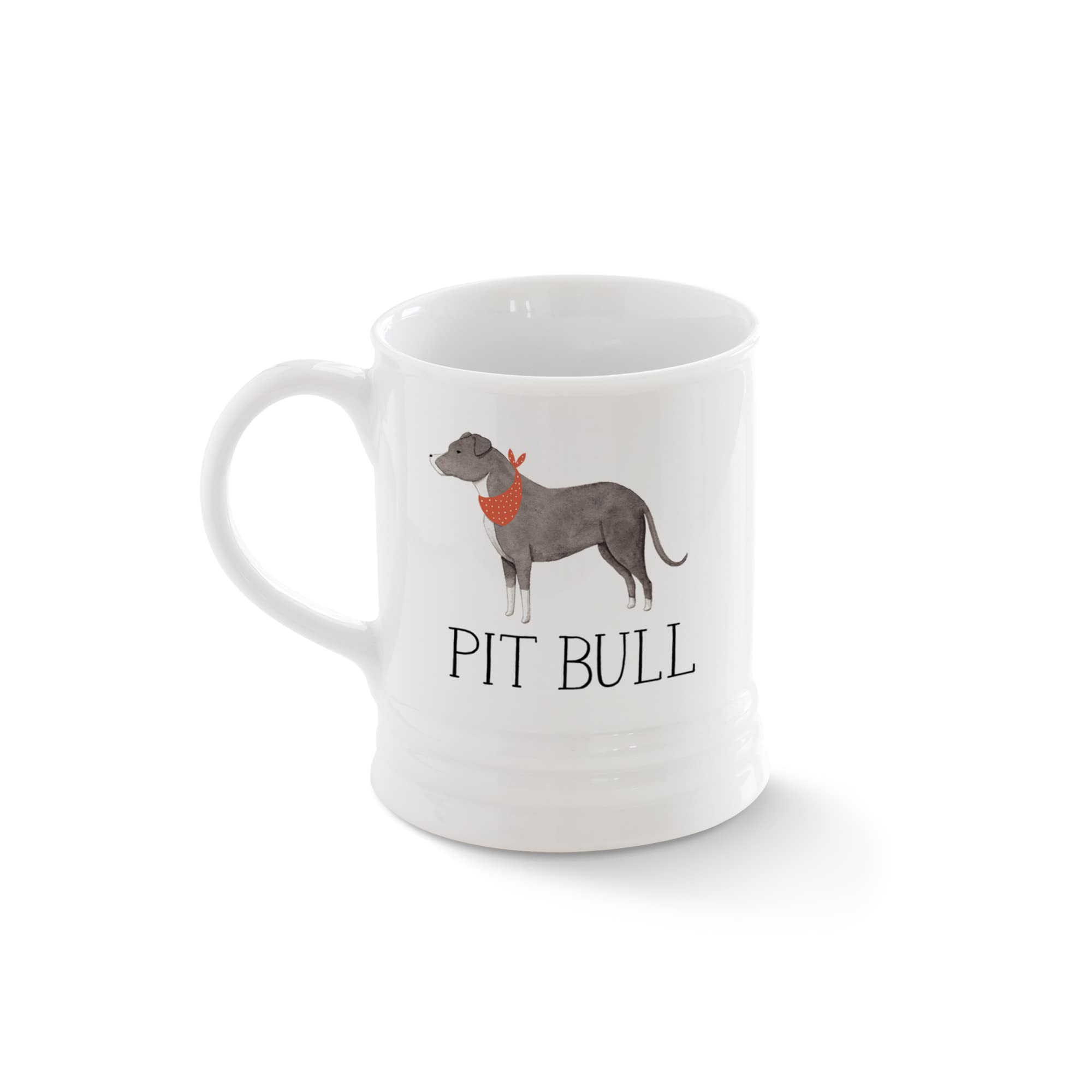 Fringe Studio Pitbull Ceramic Mug, 12 oz, White - Image 3
