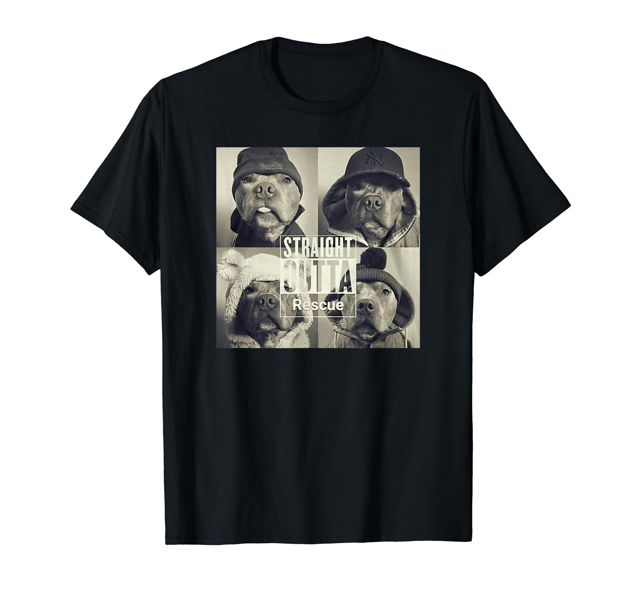 Straight Outta Rescue Pitbull T-Shirt