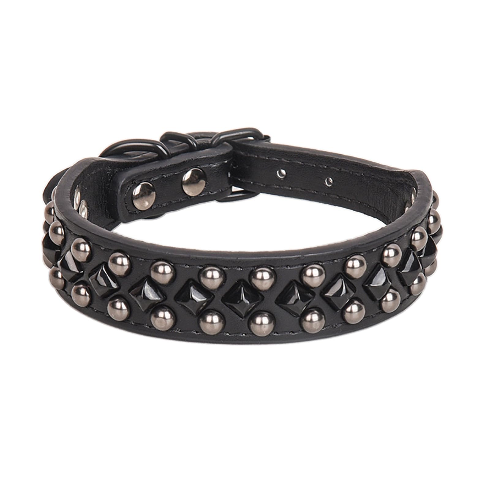 KocaPlye Spiked Studded Dog Collar Soft PU Leather Squared Spike Pet Collar Adjustable Collars for Small Medium Large Dogs - Image 6