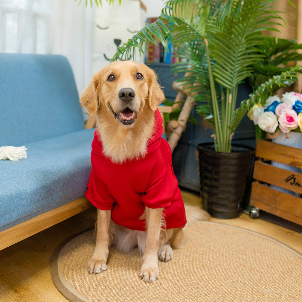 Basic Dog Hoodie - Soft and Warm Dog Hoodie Sweater with Leash Hole and Pocket, Dog Winter Coat, Cold Weather Clothes for XS-XXL Dogs - Image 2