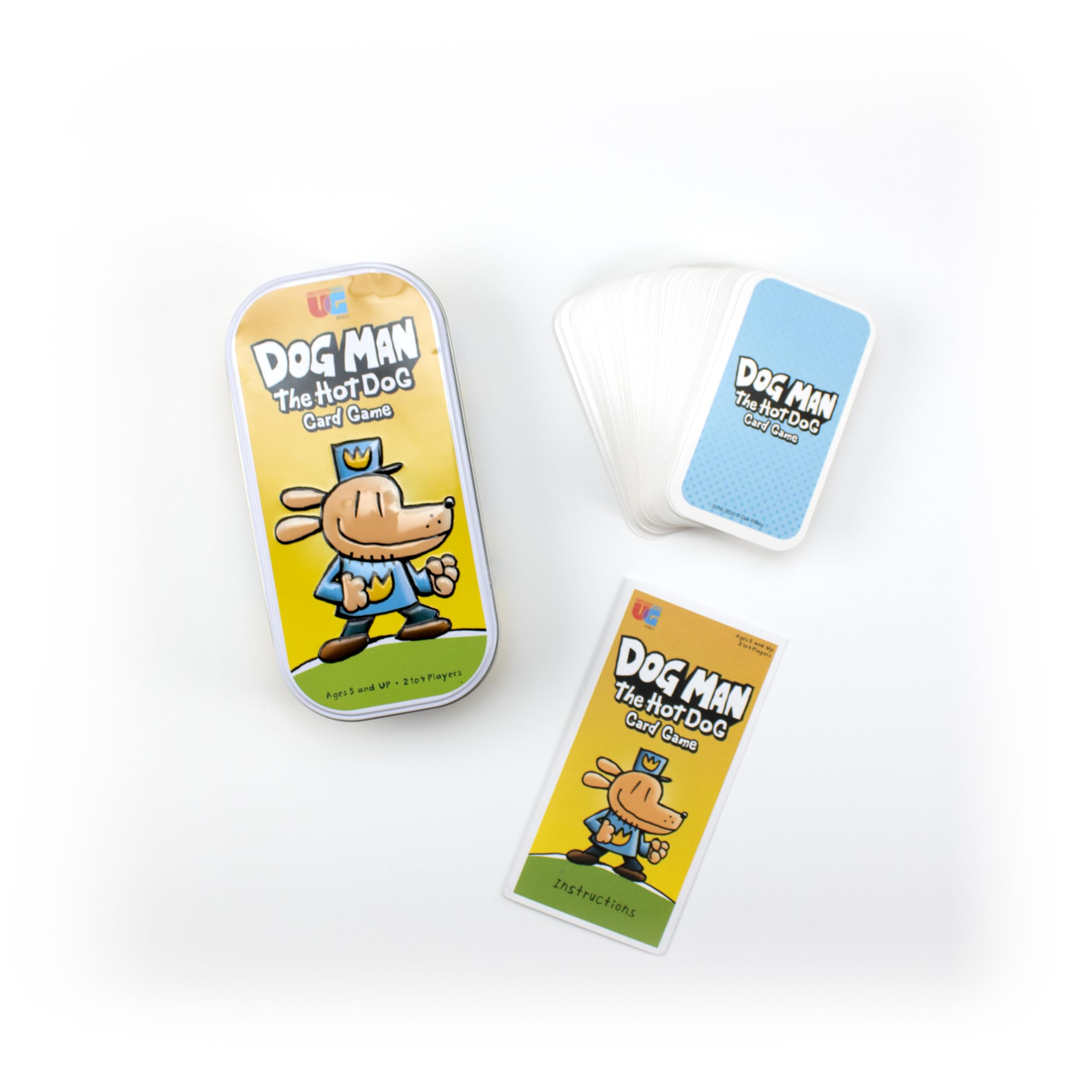 University Games Dog Man Hot Dog Card Game in a Tin , The Fast and Frenzied Collection Game for Kids Featuring Art from the Dog Man Books by Dav Pilkey, for Players Ages 6 and Up - Image 2
