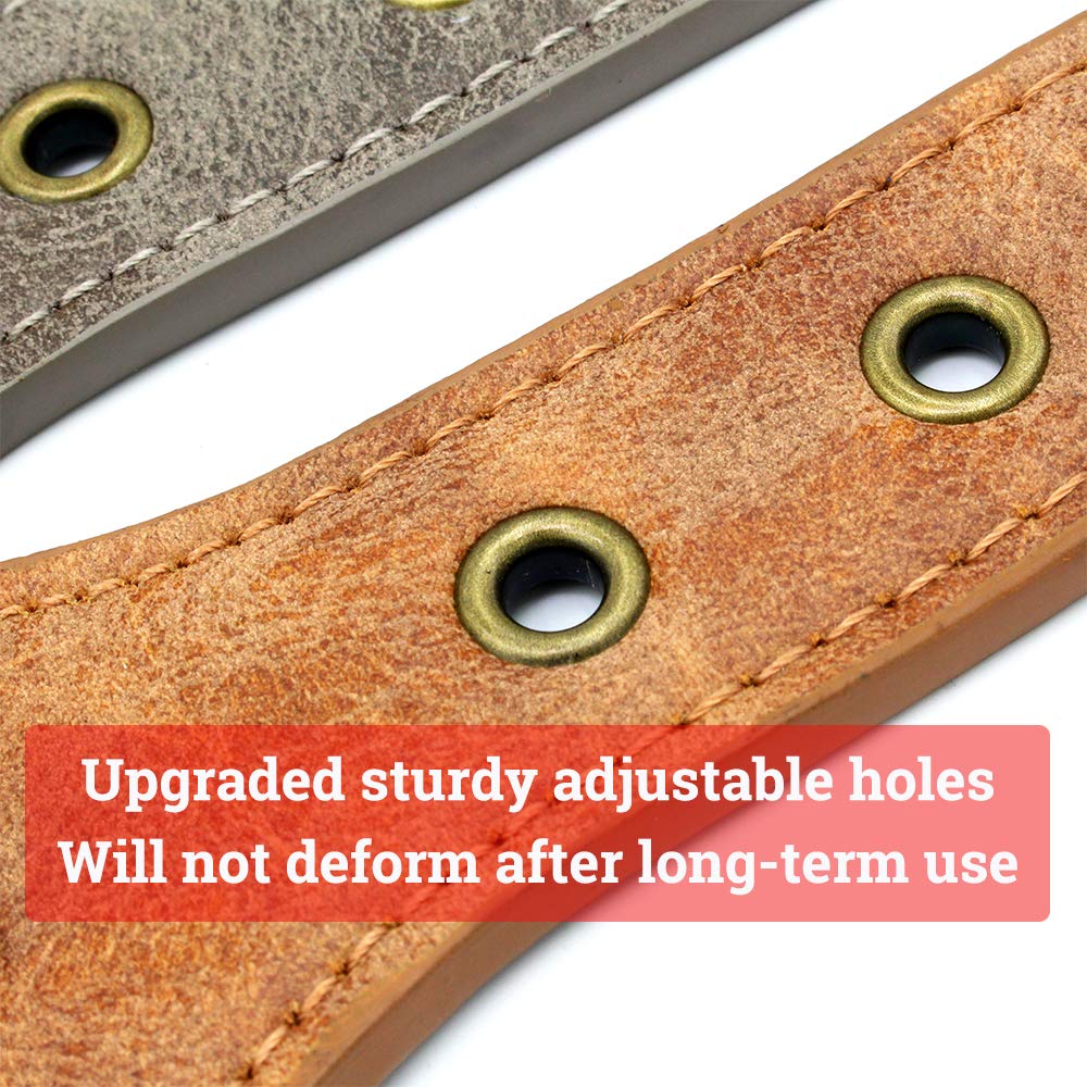 The Mighty Large Spiked Studded Dog Collar - Protect Your Dog's Neck from Bites, Durable & Stylish, for Large Dogs (Brown S) - Image 3