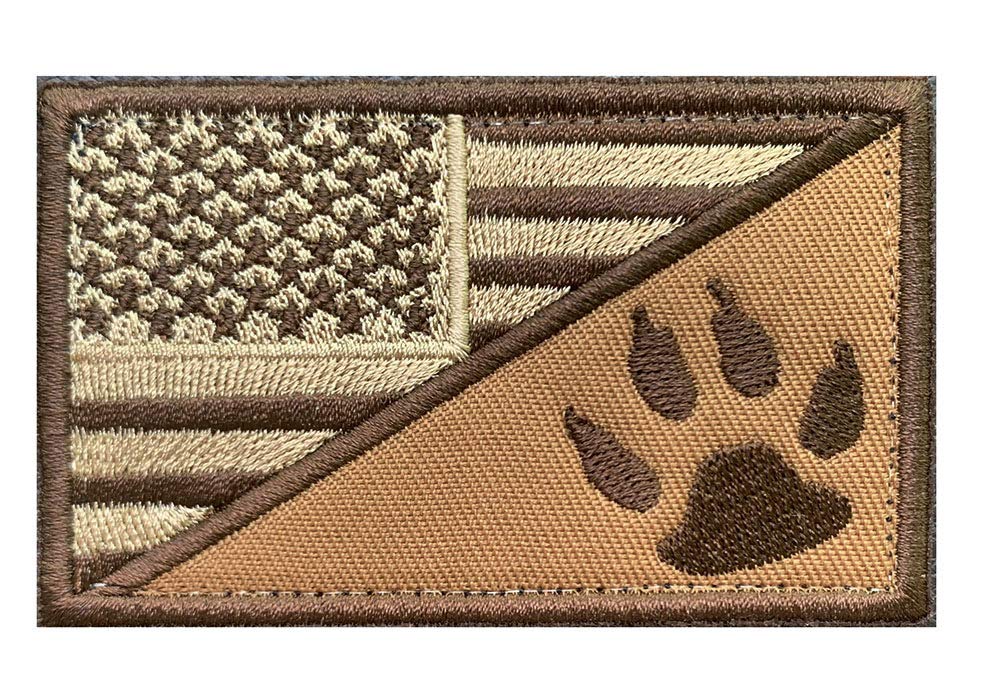 Antrix 3 Pcs American Flag/Service Dog K9 Paw Tracker Tactical Dog Police Dog Army Dog Patch with Hook & Loop Fastener Emblem Patch for Medium and Large Dog Vests Dog Harness Dog Clothes - Image 7