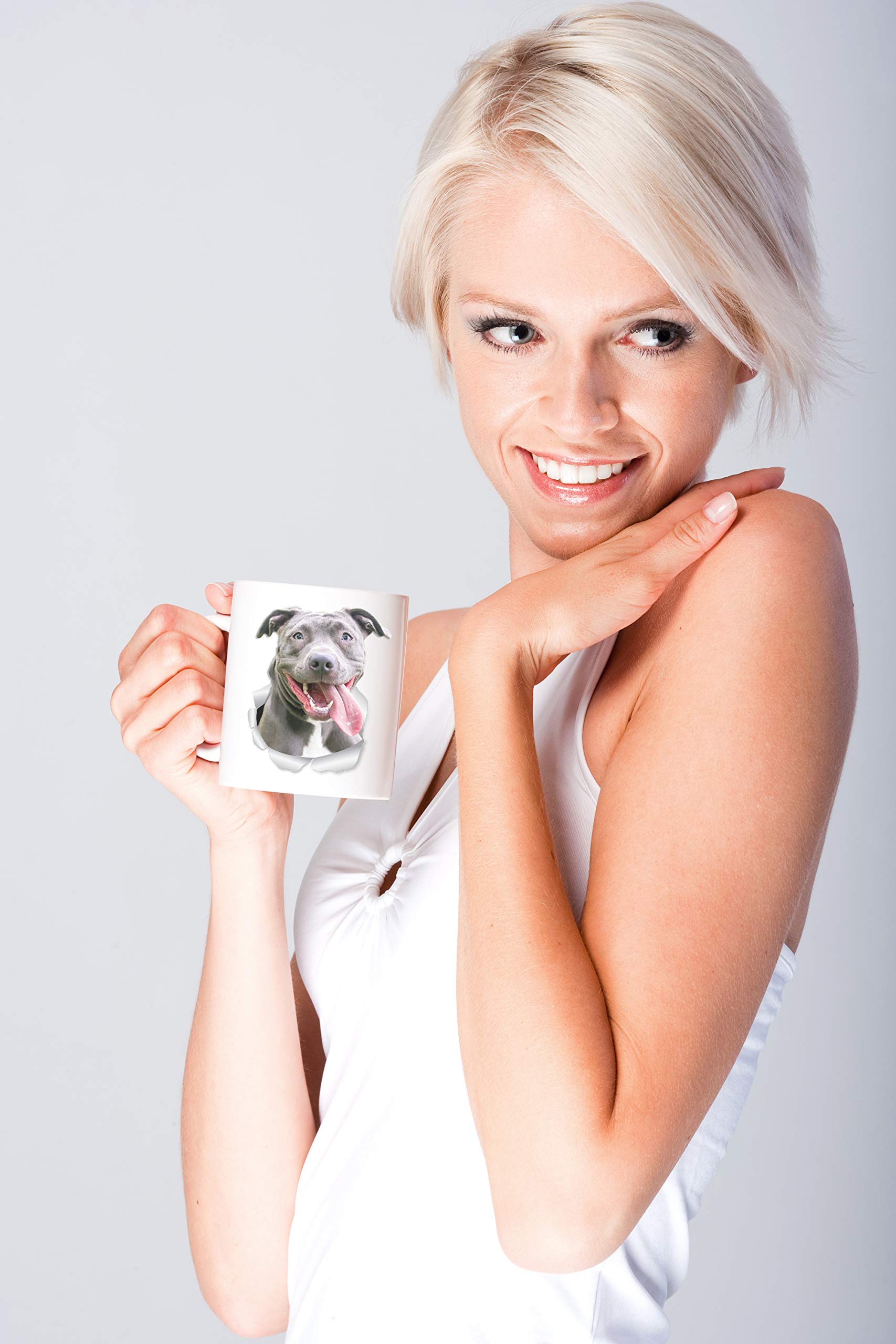 Winston & Bear Happy Pit Bull Mug ? Pitbull Ceramic Coffee Mug - Perfect Pitbull Gifts - Funny Cute Pit Bull Dog Coffee Mug for Dog Lovers and Owners (11oz) - Image 6