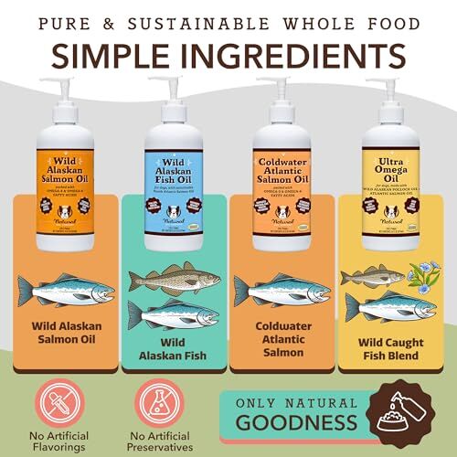 Natural Dog Company Pure Wild Alaskan Salmon Oil for Dogs (8oz) Skin & Coat Supplement for Dogs, Dog Oil for Food with Essential Fatty Acids, Fish Oil Pump for Dogs, Omega 3 Fish Oil for Dogs - Image 6