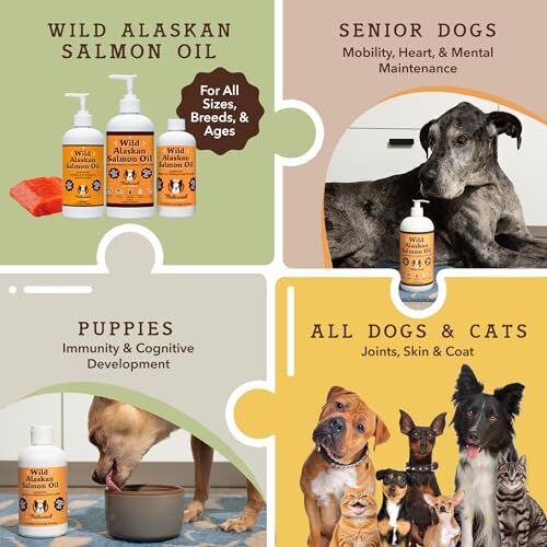 Natural Dog Company Pure Wild Alaskan Salmon Oil for Dogs (8oz) Skin & Coat Supplement for Dogs, Dog Oil for Food with Essential Fatty Acids, Fish Oil Pump for Dogs, Omega 3 Fish Oil for Dogs - Image 5