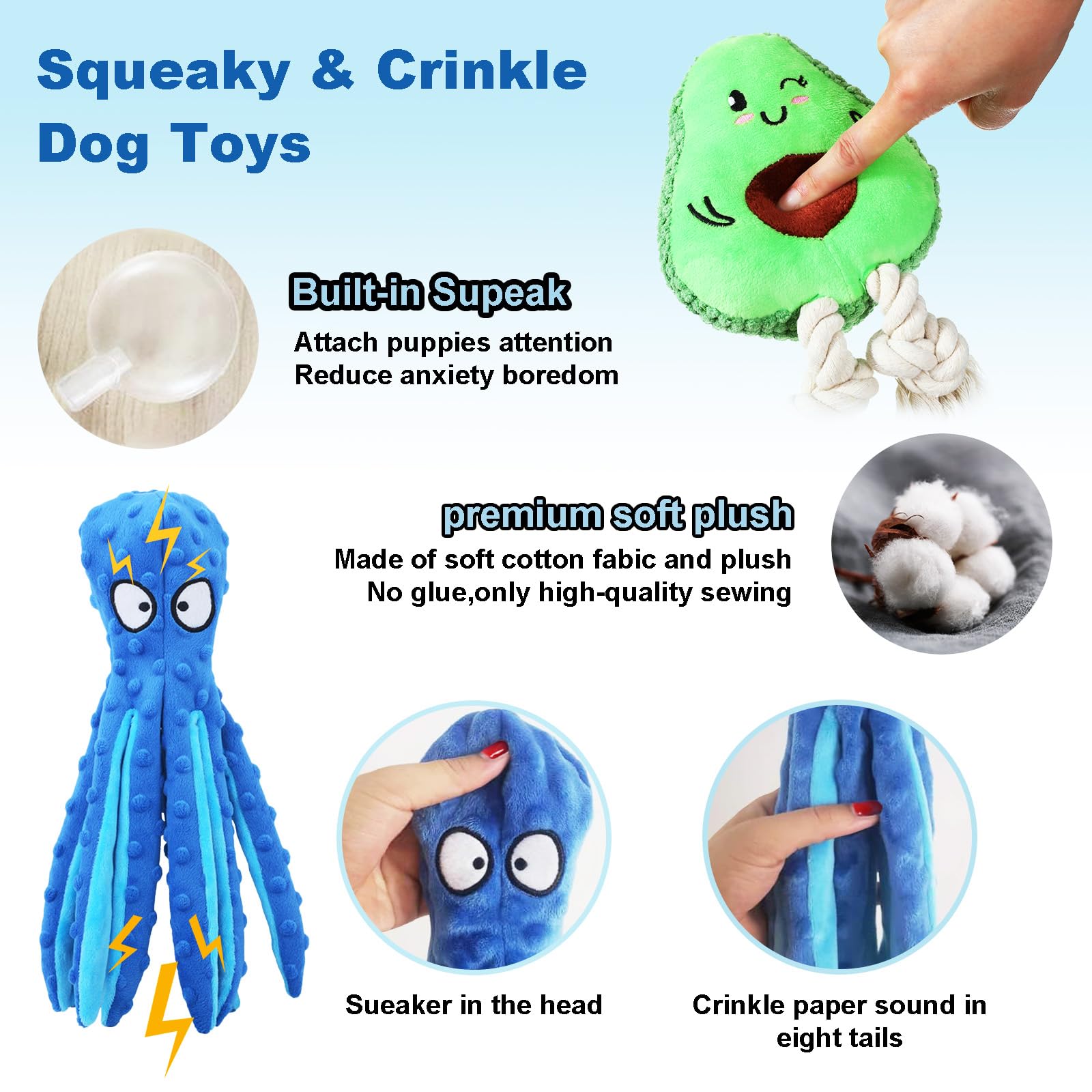 Hihope Dog Puppy Toys for Teething,20 Pack Puppies Teething Chew Toys for Boredom,Dog Chew Toys with Rope Toys,Treat Balls and Squeaky Dog Toys for Small Dog - Image 6