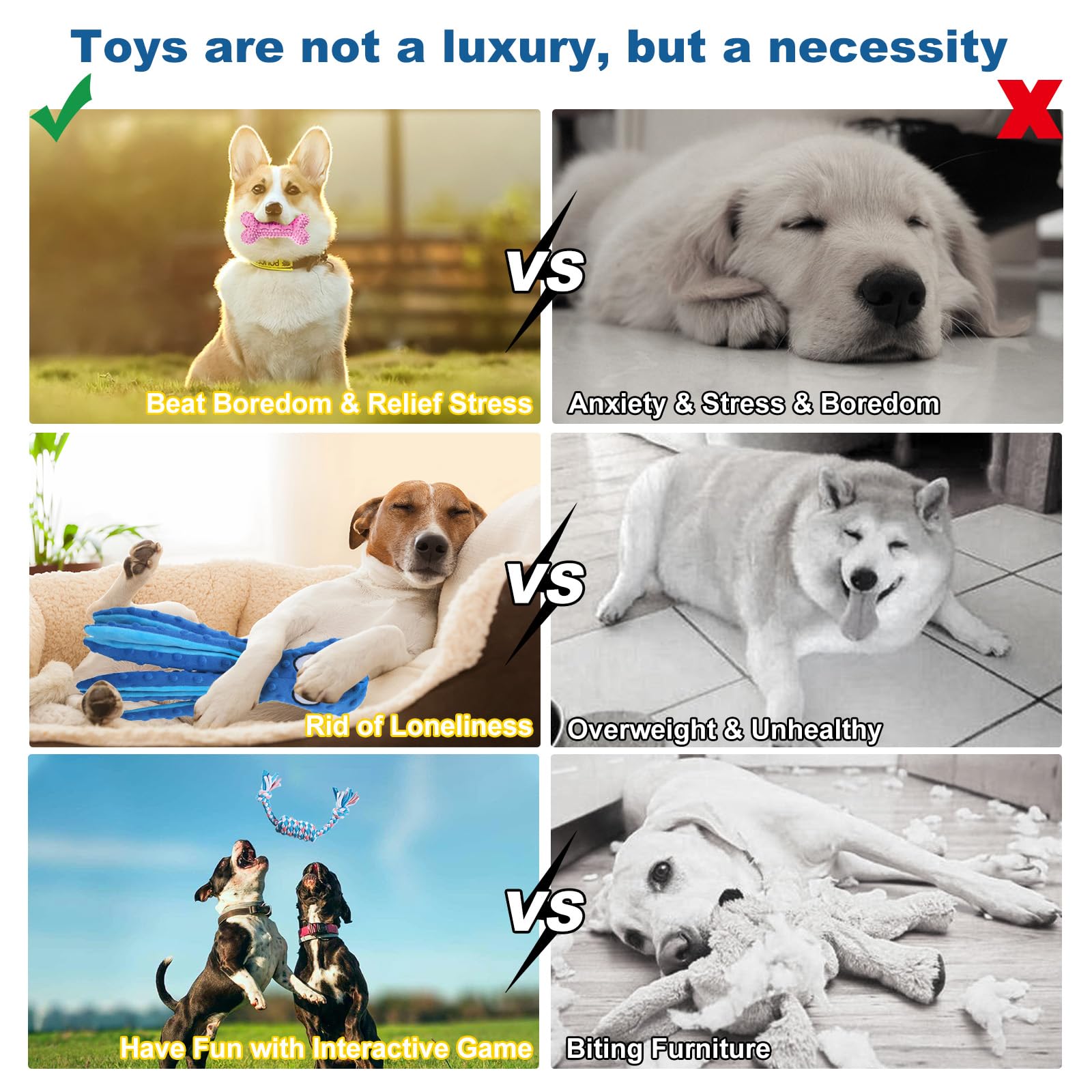 Hihope Dog Puppy Toys for Teething,20 Pack Puppies Teething Chew Toys for Boredom,Dog Chew Toys with Rope Toys,Treat Balls and Squeaky Dog Toys for Small Dog - Image 2