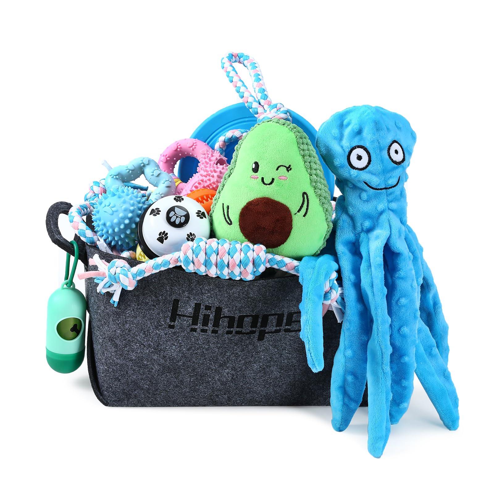 Hihope Dog Puppy Toys for Teething,20 Pack Puppies Teething Chew Toys for Boredom,Dog Chew Toys with Rope Toys,Treat Balls and Squeaky Dog Toys for Small Dog