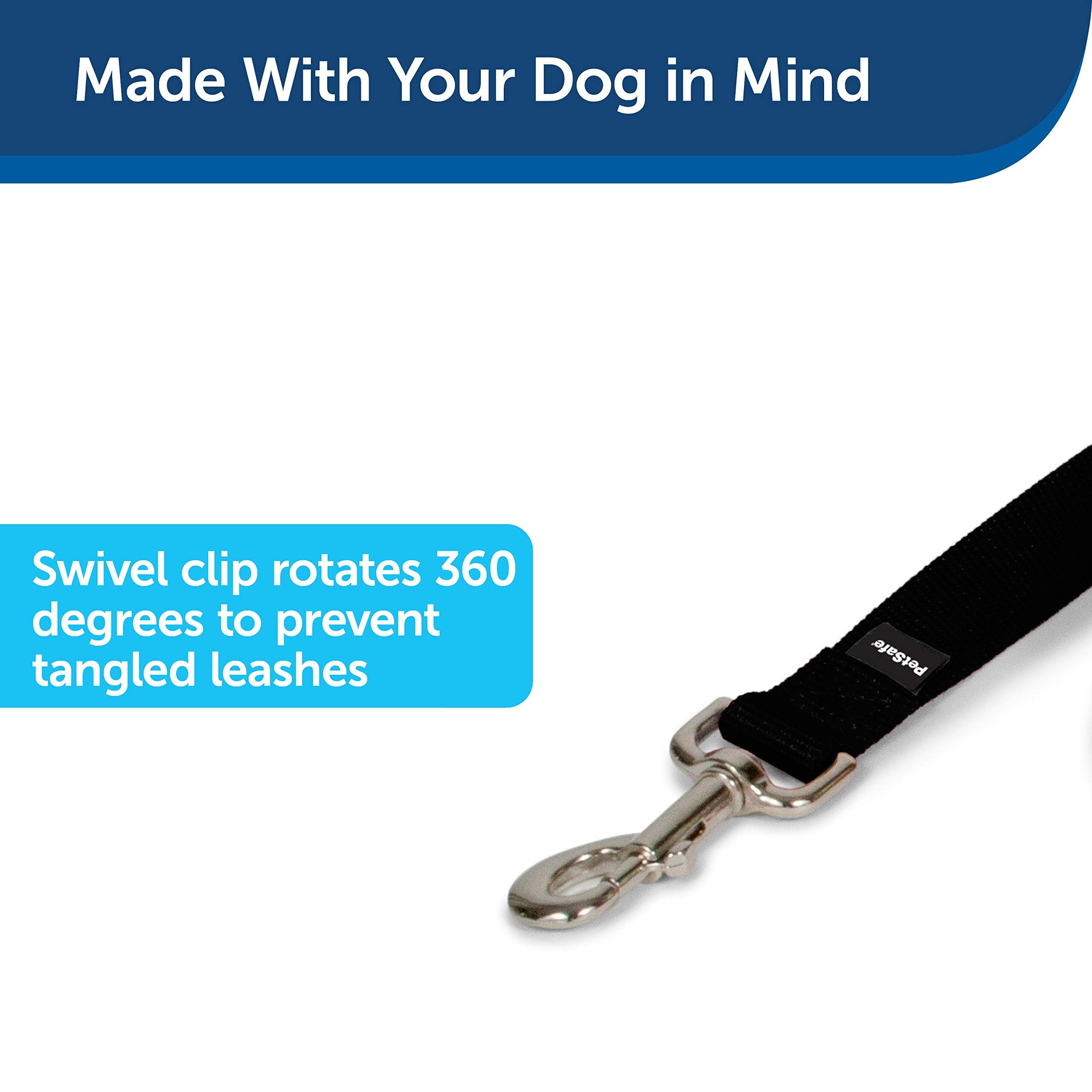 PetSafe Nylon Dog Leash ? Strong, Durable, Traditional Style Leash with Easy to Use Bolt Snap for Small, Medium and Large Dogs ? 3/4" x 4', Black - Image 6