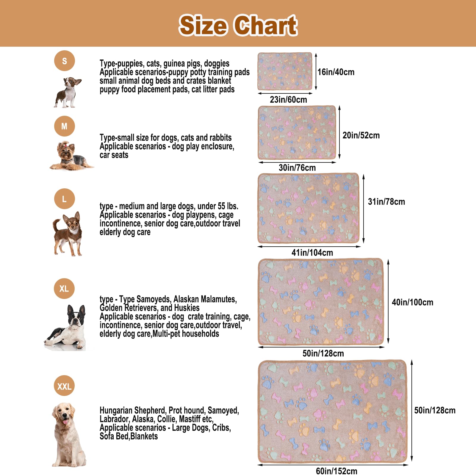 Dono 1 Pack 3 Dog Blanket Soft Fluffy Fleece Blanket for Small, Medium and Large Dogs - Paw Print Pink Pet Blanket Mat - Image 6