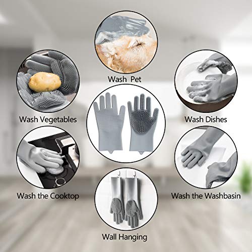 Pet Grooming Gloves - Gentle Dog Bathing Shampoo Brush - Massage Mitt with Enhanced Five Finger Design - Efficient Deshedding Glove for Dogs, Cats, Rabbits and Horses - 1 Pack - Image 3