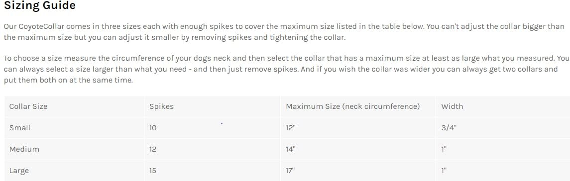 CoyoteCollar Black Dog Collars for Small Dog Breeds; Adjustable Spiked Dog Collar by CoyoteVest - Image 2