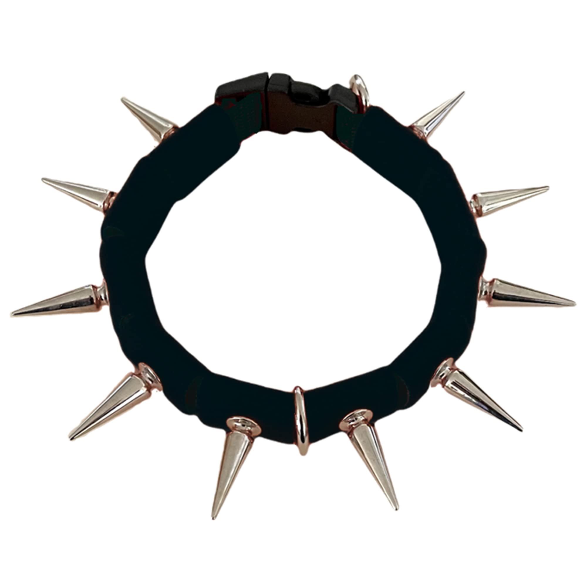 CoyoteCollar Black Dog Collars for Small Dog Breeds; Adjustable Spiked Dog Collar by CoyoteVest