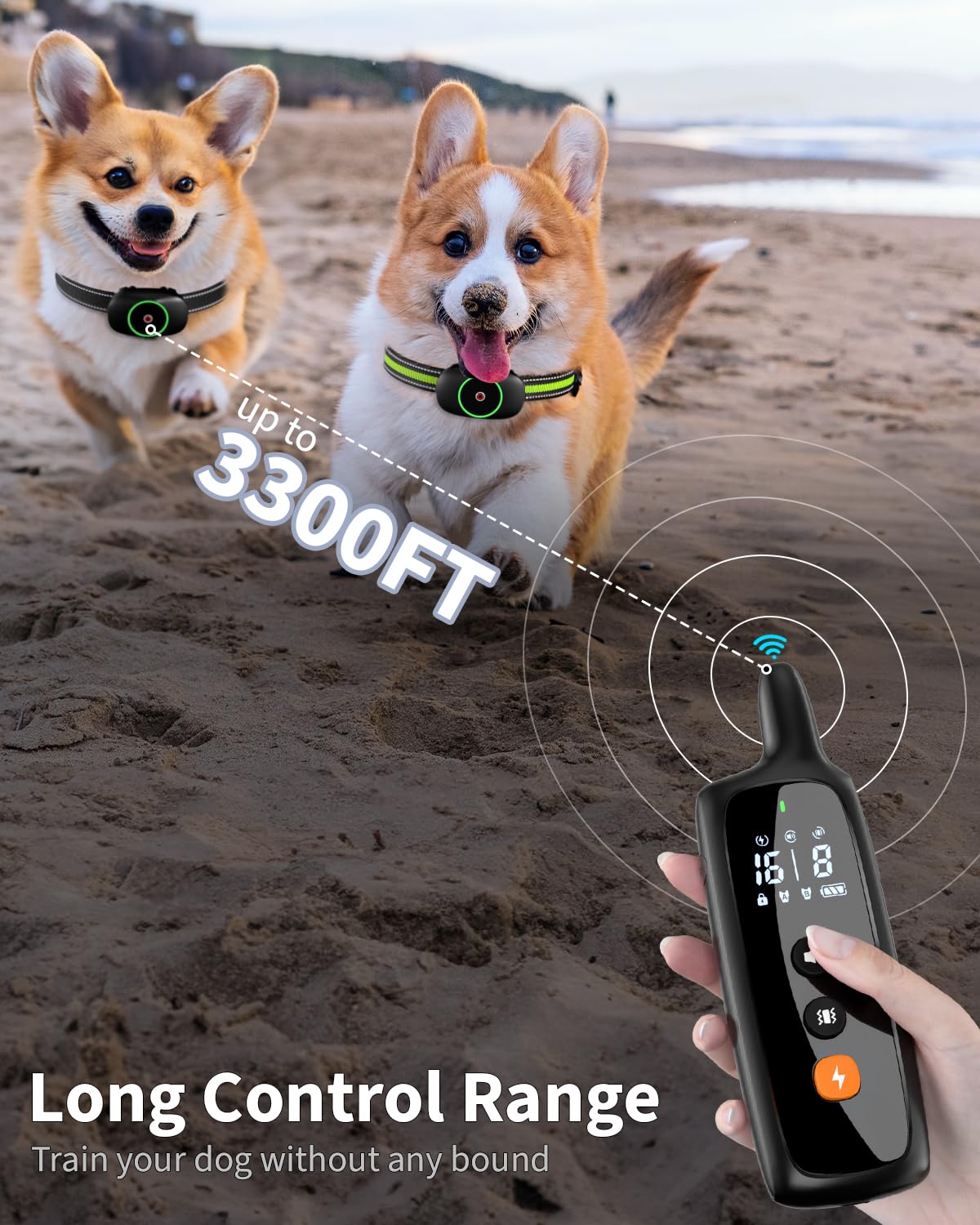 Dog Training Collar with Remote - Rechargeable Waterproof E-Collar for Large, Medium and Small Dogs, 3 Training Modes, Range up to 3300Ft - Image 6