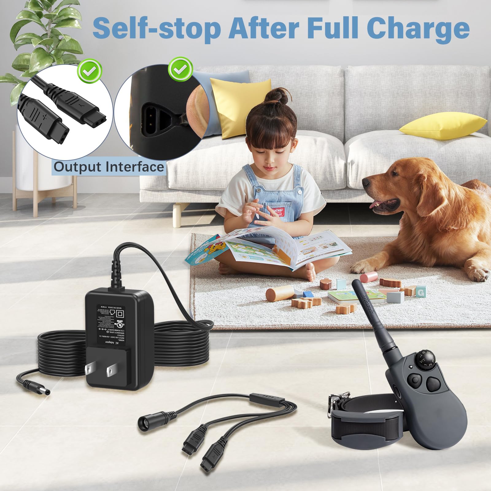 HIENADTOR 5V for SportDOG Collar Charger Power Cord for SportDOG SD-425 SD425 SD-425S SD-825 SD-425CAMO Remote Trainer Collar, AC DC Power Adapter for SportDOG FieldTrainer 425 Training Shock Collar - Image 5